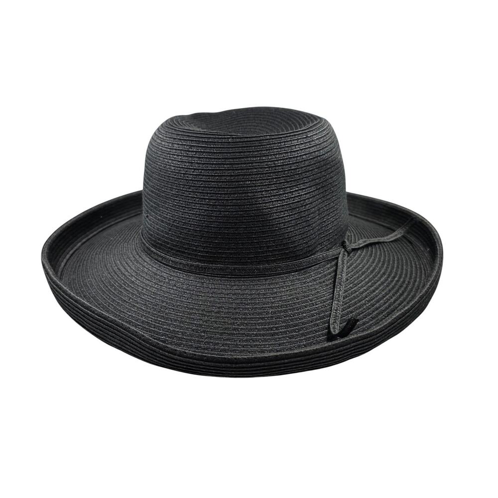Sun 'n Sand Black Woman's Wide Brim Sun Hat Beach Vacation Gardening One Size